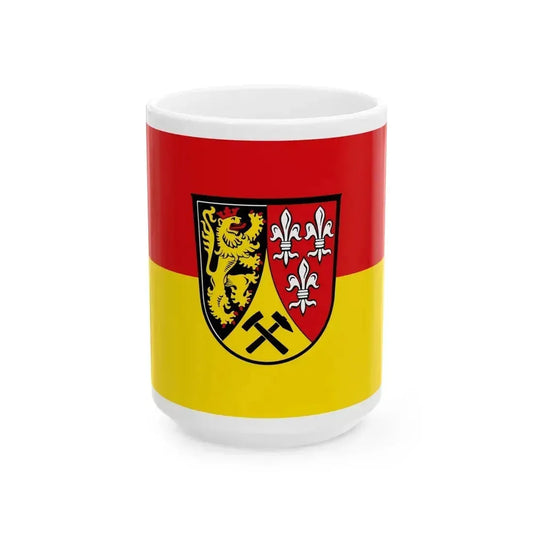 Flag of Amberg Sulzbach Germany - White Coffee Mug 15oz - Go Mug Yourself