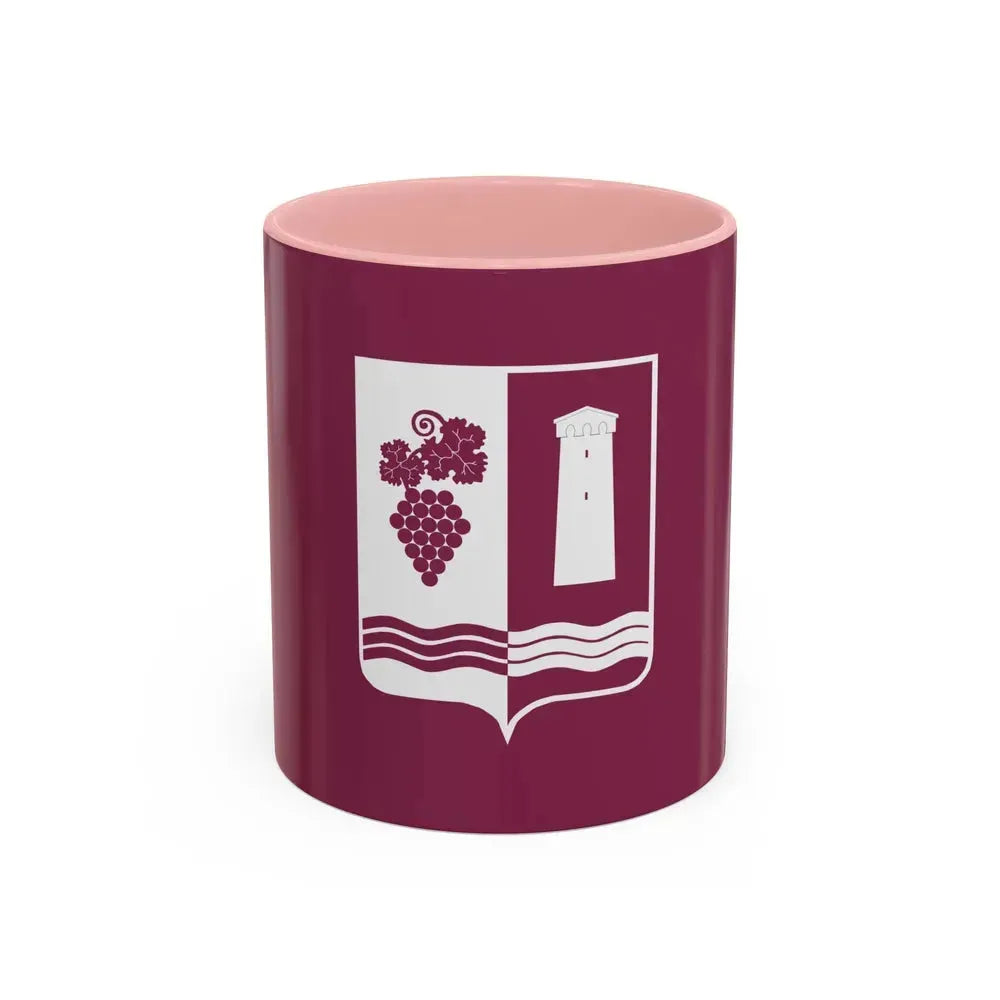 Flag of Ambrolauri Georgia - Accent Coffee Mug 11oz Pink - Go Mug Yourself