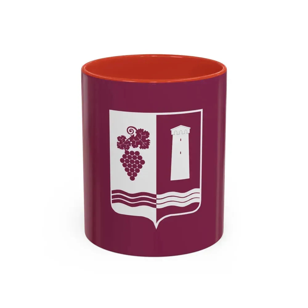 Flag of Ambrolauri Georgia - Accent Coffee Mug 11oz Red - Go Mug Yourself