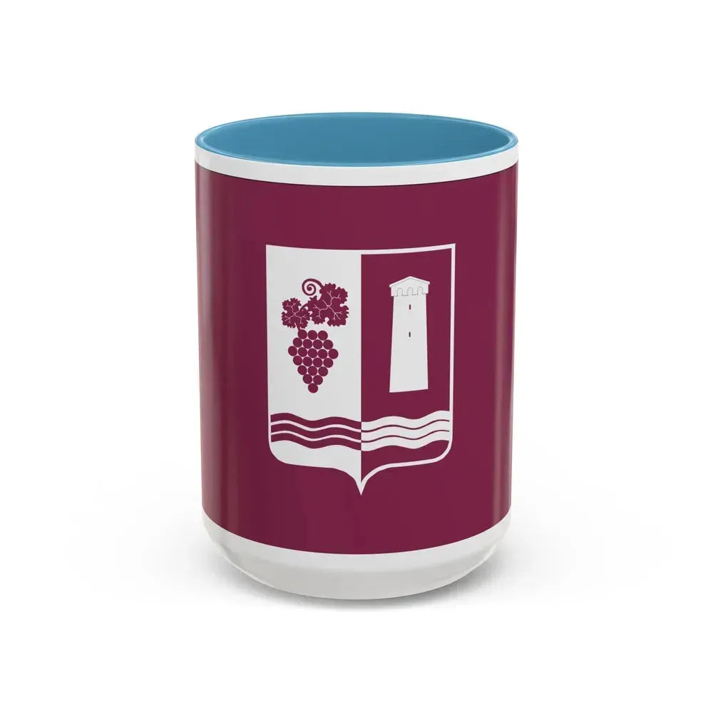 Flag of Ambrolauri Georgia - Accent Coffee Mug 15oz Light Blue - Go Mug Yourself