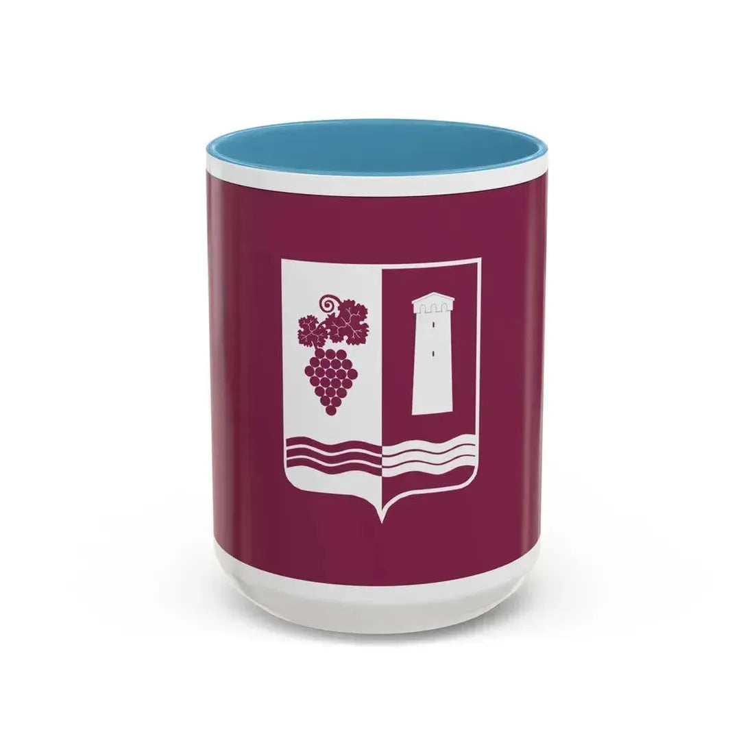 Flag of Ambrolauri Georgia - Accent Coffee Mug 15oz Light Blue - Go Mug Yourself