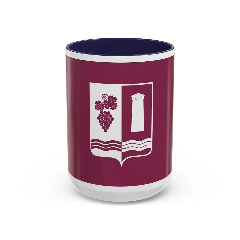 Flag of Ambrolauri Georgia - Accent Coffee Mug 15oz Navy - Go Mug Yourself