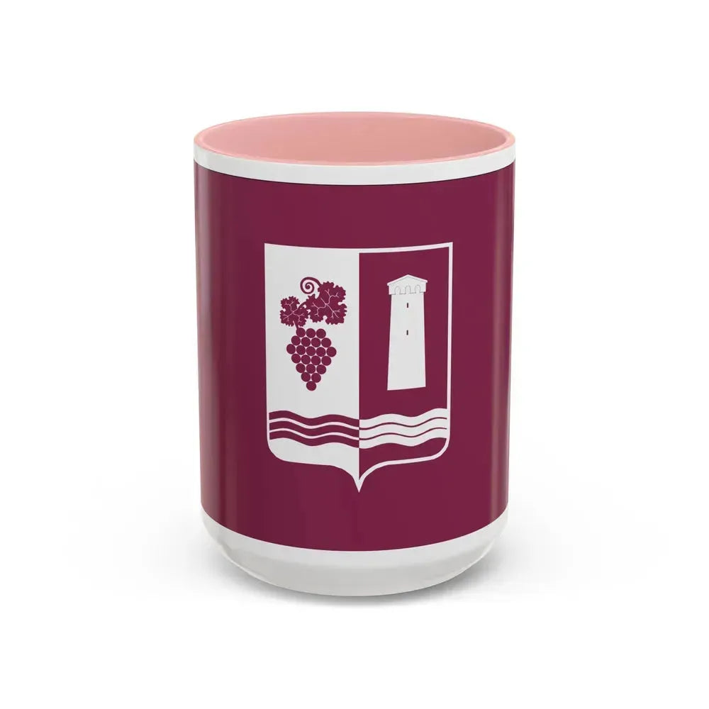 Flag of Ambrolauri Georgia - Accent Coffee Mug 15oz Pink - Go Mug Yourself