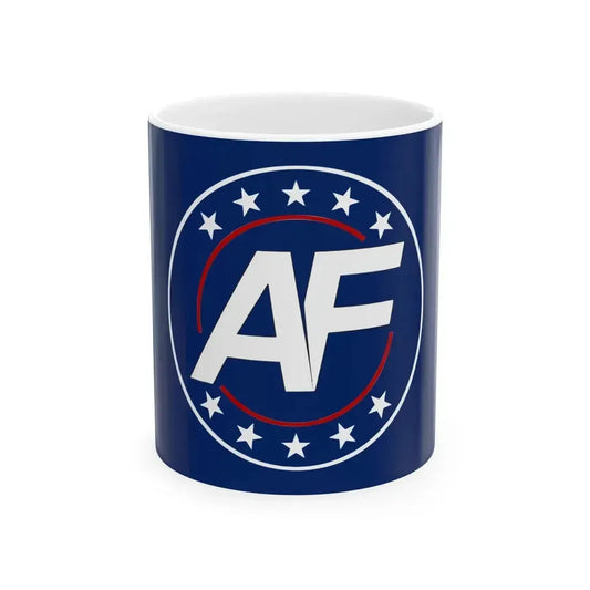 Flag of America First (United States) White Coffee Mug 11oz - Go Mug Yourself