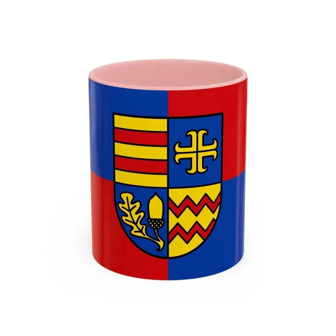 Flag of Ammerland Germany - Accent Coffee Mug 11oz Pink - Go Mug Yourself