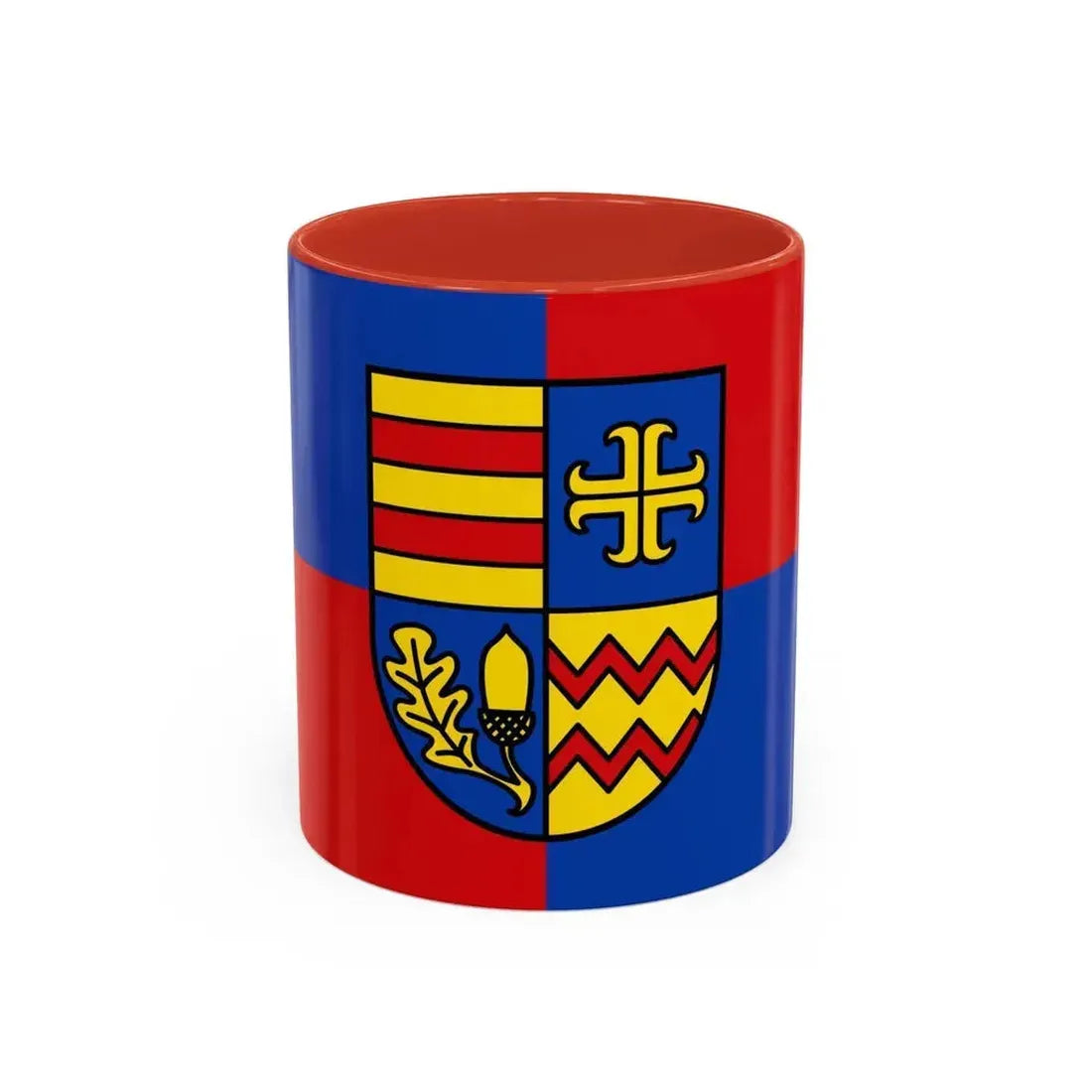 Flag of Ammerland Germany - Accent Coffee Mug 11oz Red - Go Mug Yourself