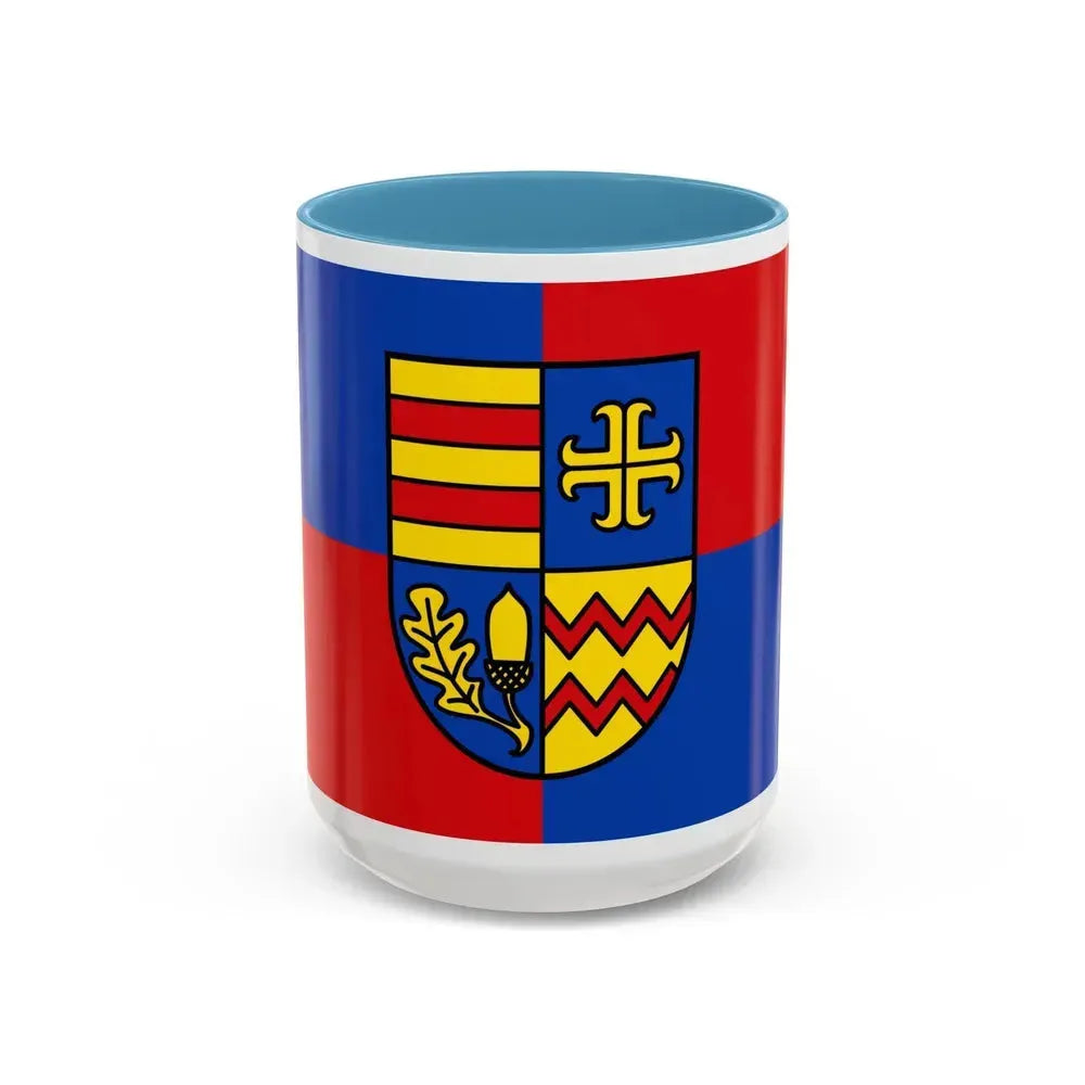 Flag of Ammerland Germany - Accent Coffee Mug 15oz Light Blue - Go Mug Yourself