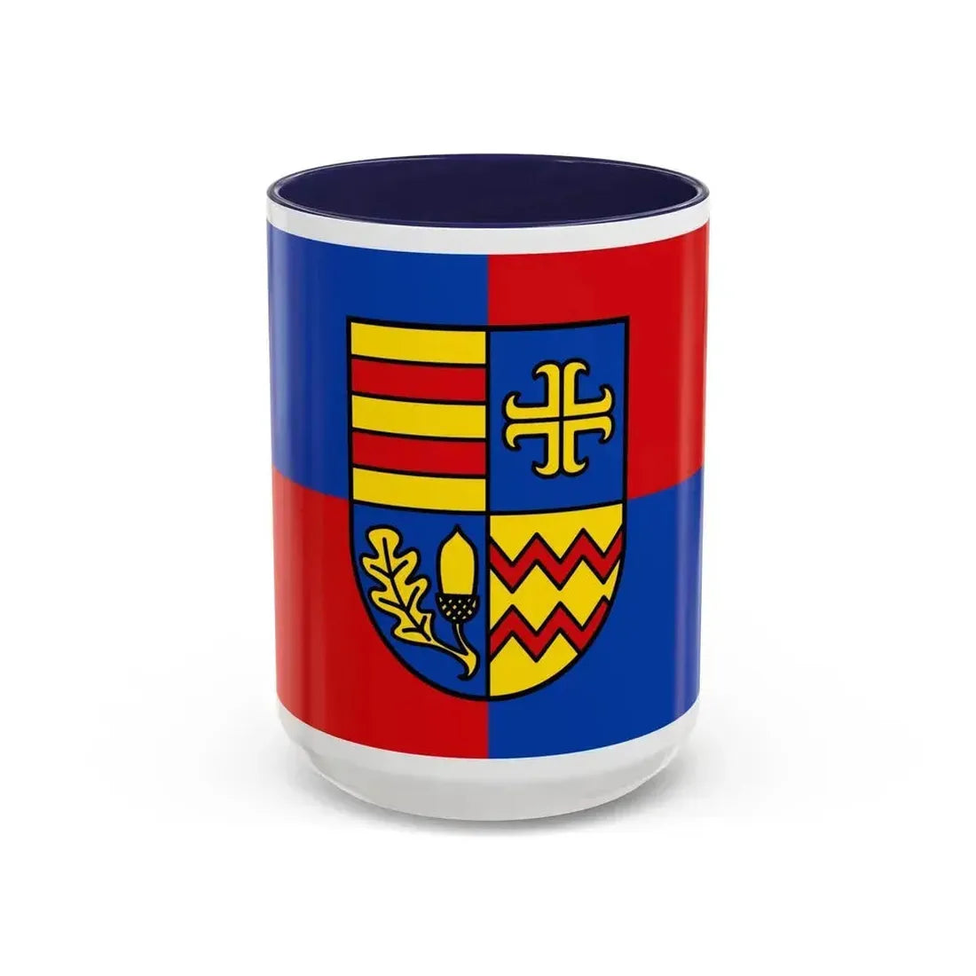 Flag of Ammerland Germany - Accent Coffee Mug 15oz Navy - Go Mug Yourself