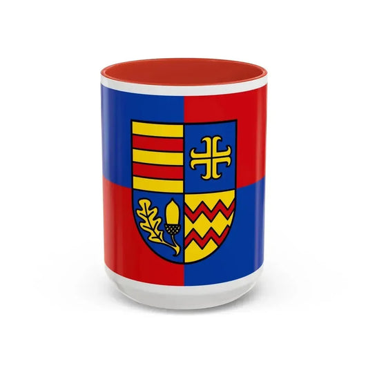 Flag of Ammerland Germany - Accent Coffee Mug 15oz Red - Go Mug Yourself