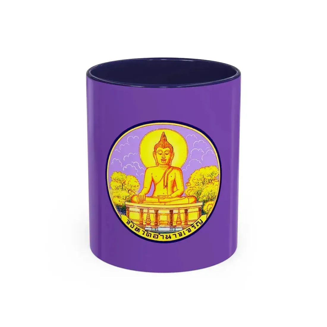 Flag of Amnat Charoen Province Thailand - Accent Coffee Mug 11oz Navy - Go Mug Yourself