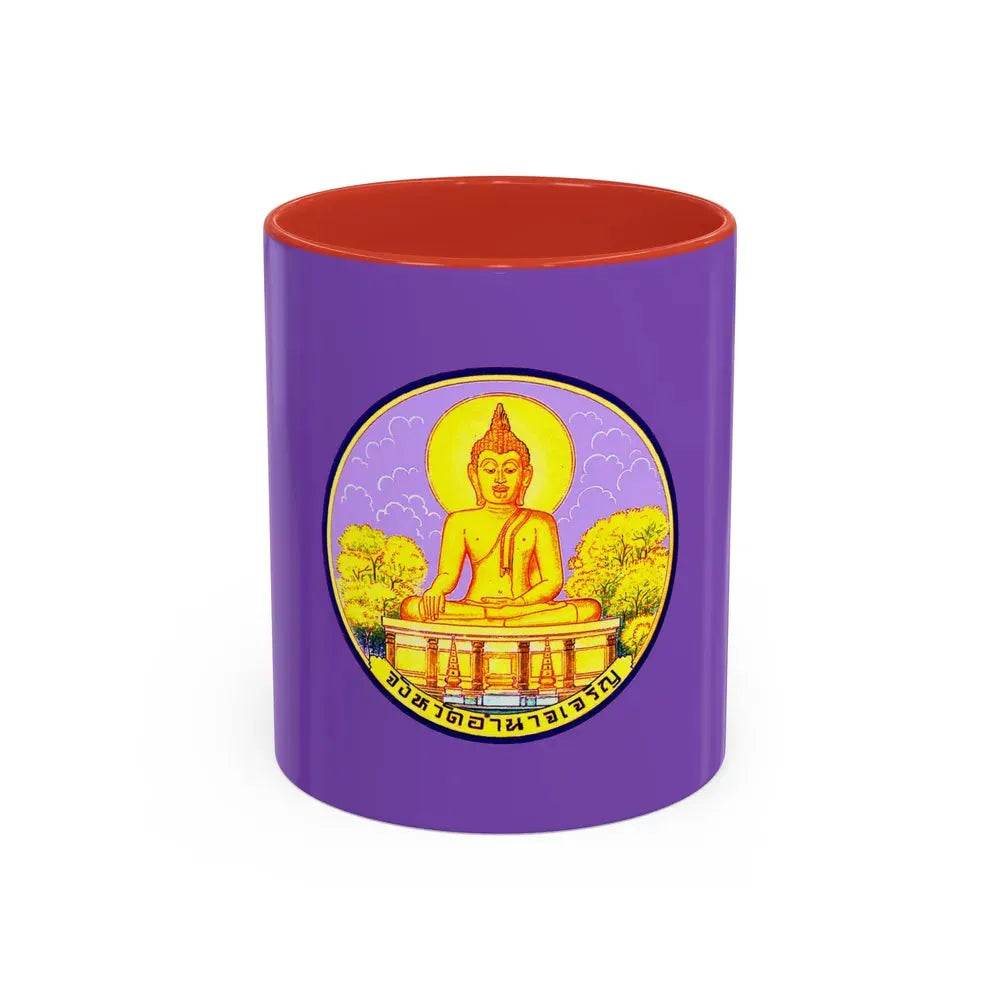 Flag of Amnat Charoen Province Thailand - Accent Coffee Mug 11oz Red - Go Mug Yourself