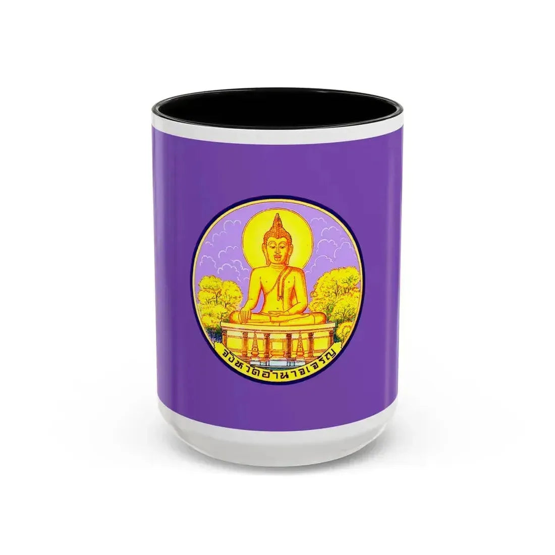 Flag of Amnat Charoen Province Thailand - Accent Coffee Mug 15oz Black - Go Mug Yourself