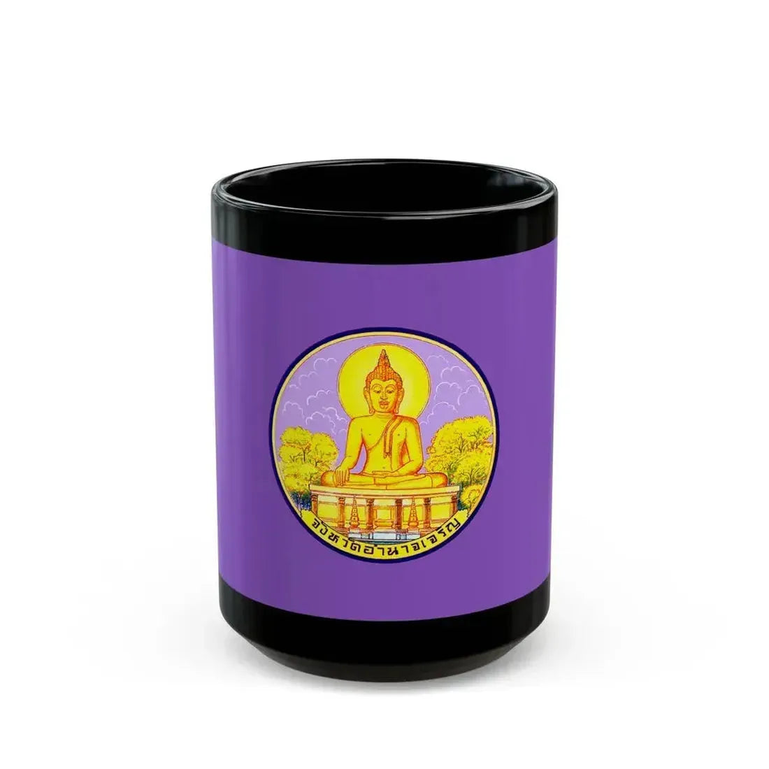 Flag of Amnat Charoen Province Thailand - Black Coffee Mug 15oz - Go Mug Yourself