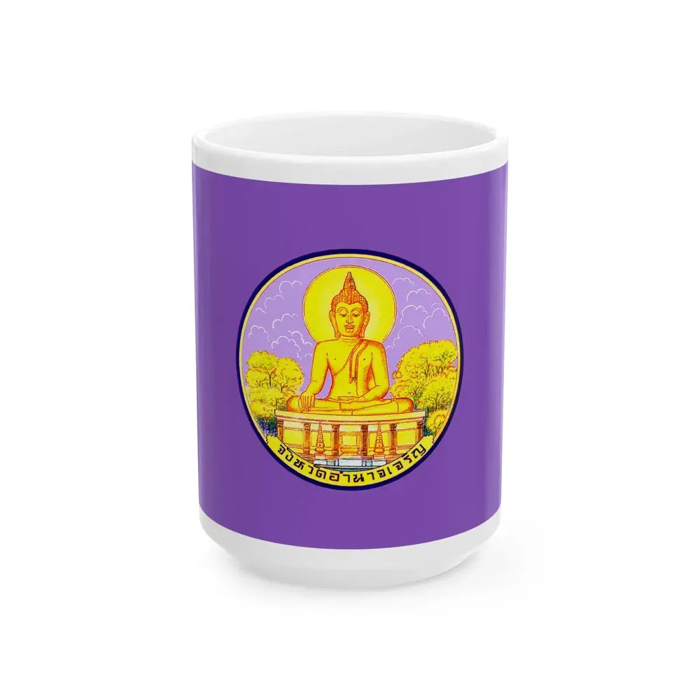Flag of Amnat Charoen Province Thailand - White Coffee Mug 15oz - Go Mug Yourself