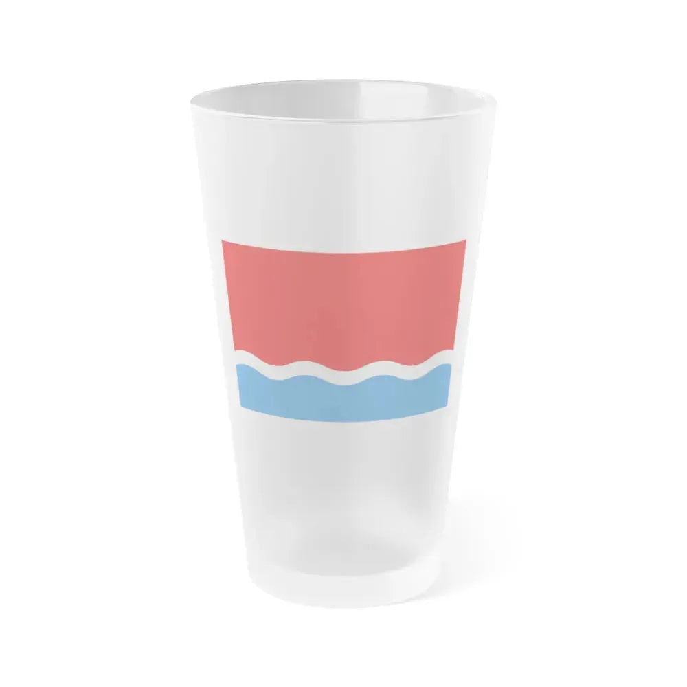 Flag of Amur Oblast Russia - Frosted Pint Glass 16oz 16oz Frosted - Go Mug Yourself
