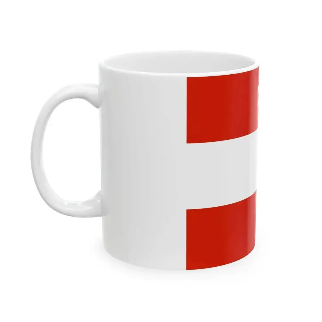 Flag of an Austro-Hungarian Rear Admiral 1915 (Austria) White Coffee Mug - Go Mug Yourself