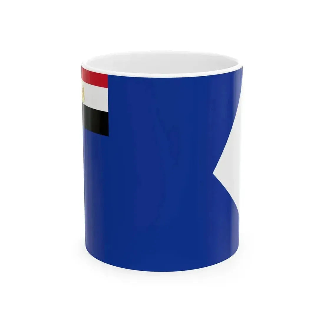 Flag of an Egyptian Navy rear admiral (Egypt) White Coffee Mug 11oz - Go Mug Yourself