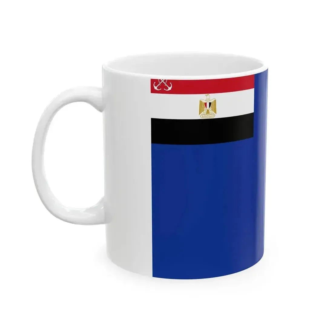 Flag of an Egyptian Navy rear admiral (Egypt) White Coffee Mug - Go Mug Yourself