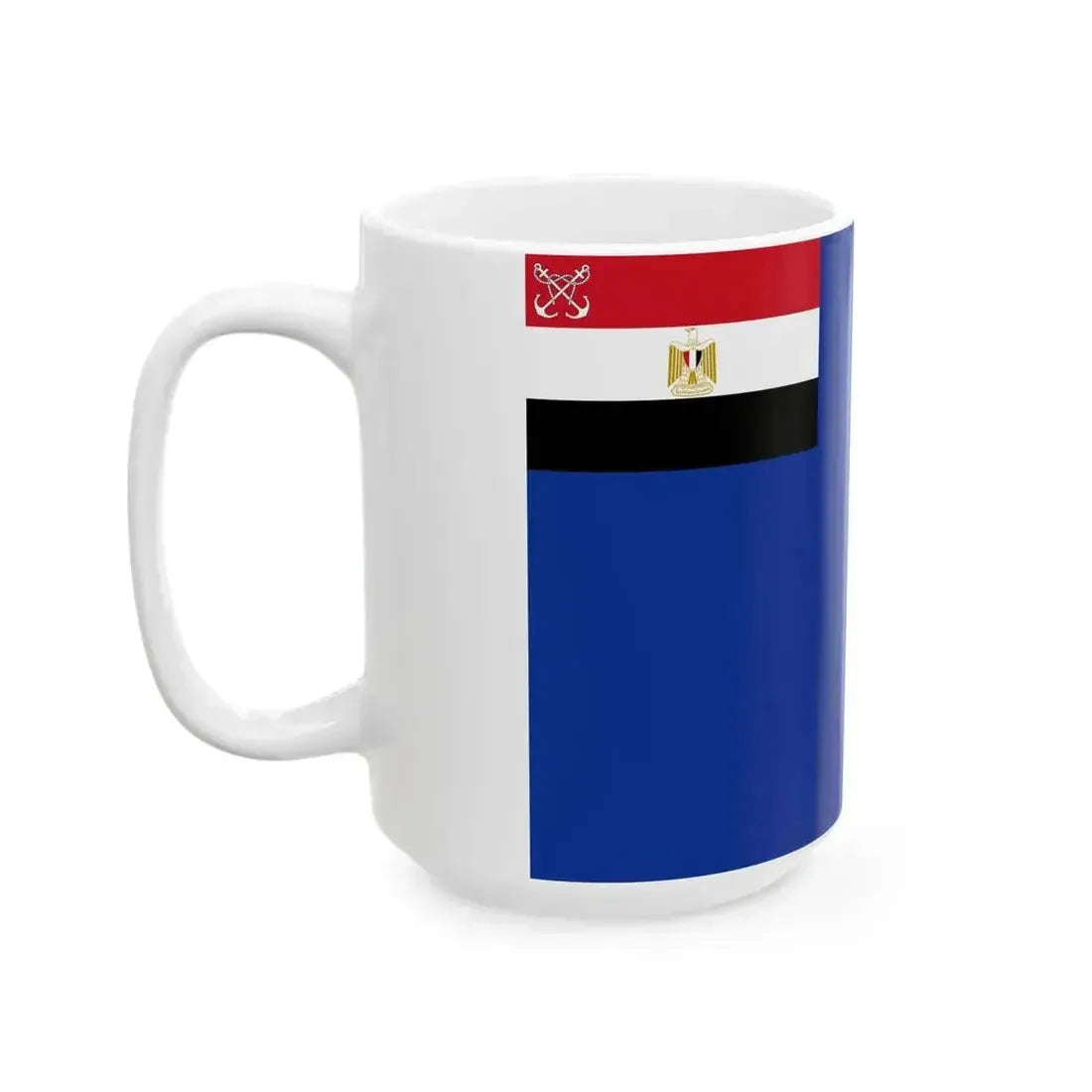 Flag of an Egyptian Navy rear admiral (Egypt) White Coffee Mug - Go Mug Yourself