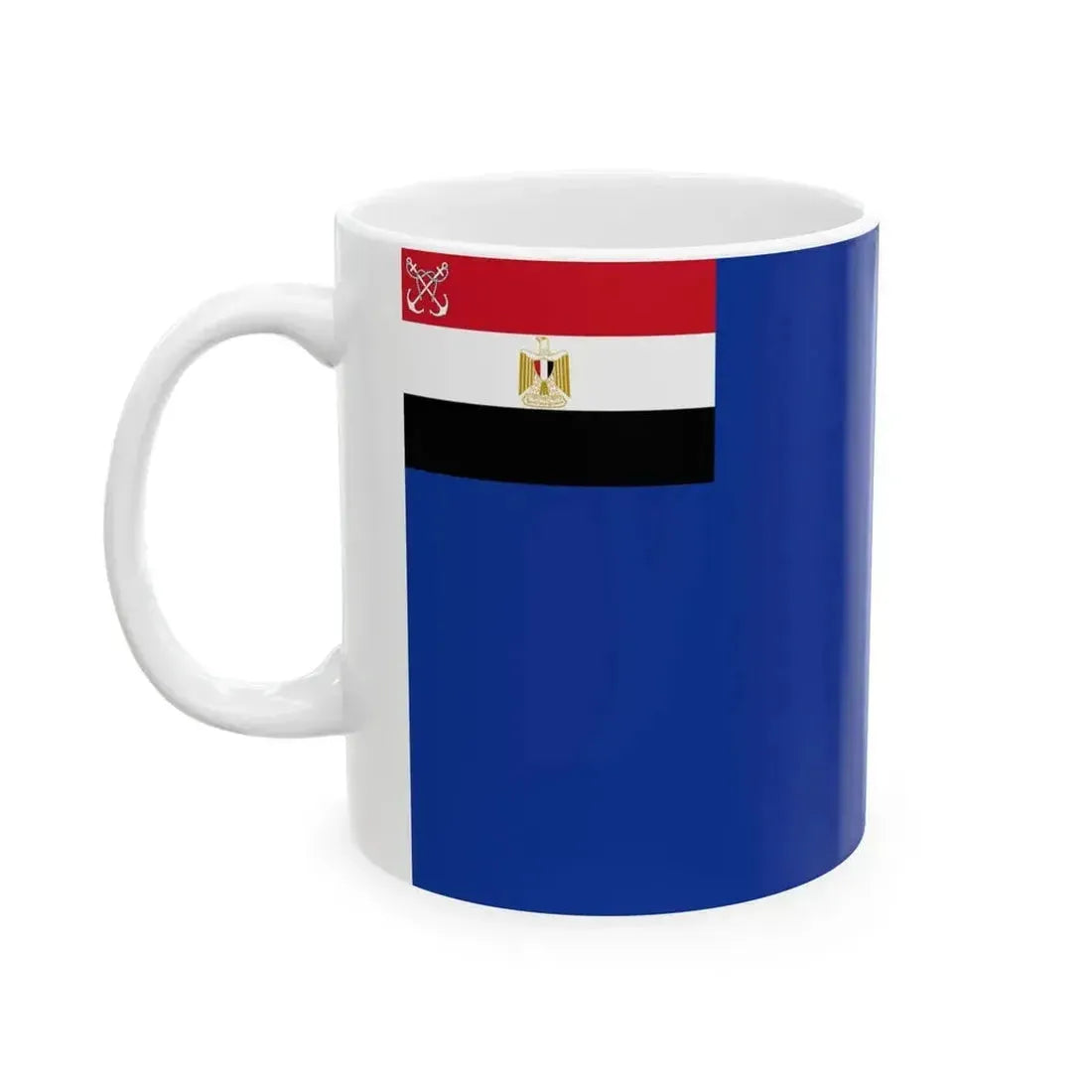 Flag of an Egyptian Navy vice admiral (Egypt) White Coffee Mug - Go Mug Yourself
