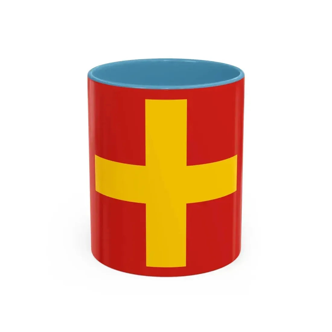 Flag of Ancona Italy - Accent Coffee Mug 11oz Light Blue - Go Mug Yourself