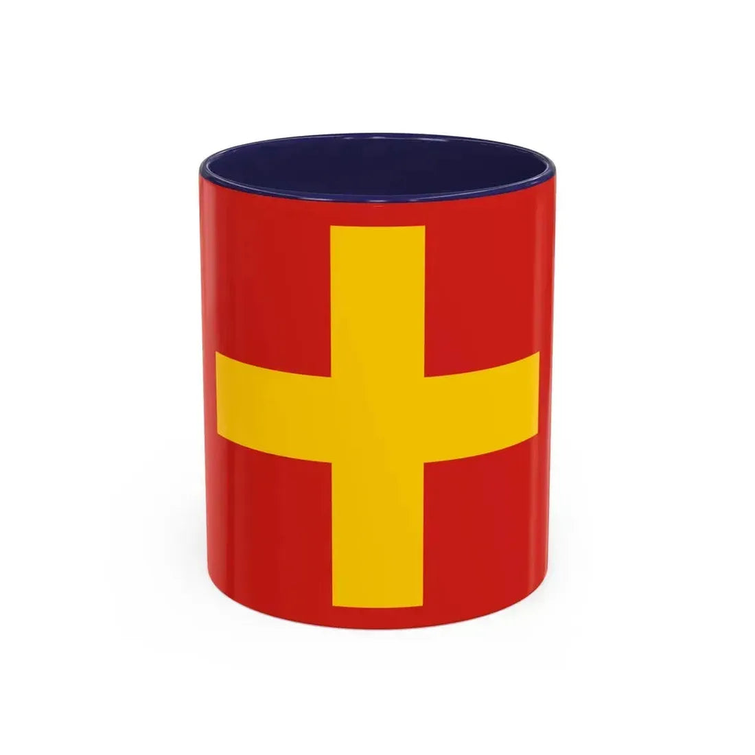 Flag of Ancona Italy - Accent Coffee Mug 11oz Navy - Go Mug Yourself
