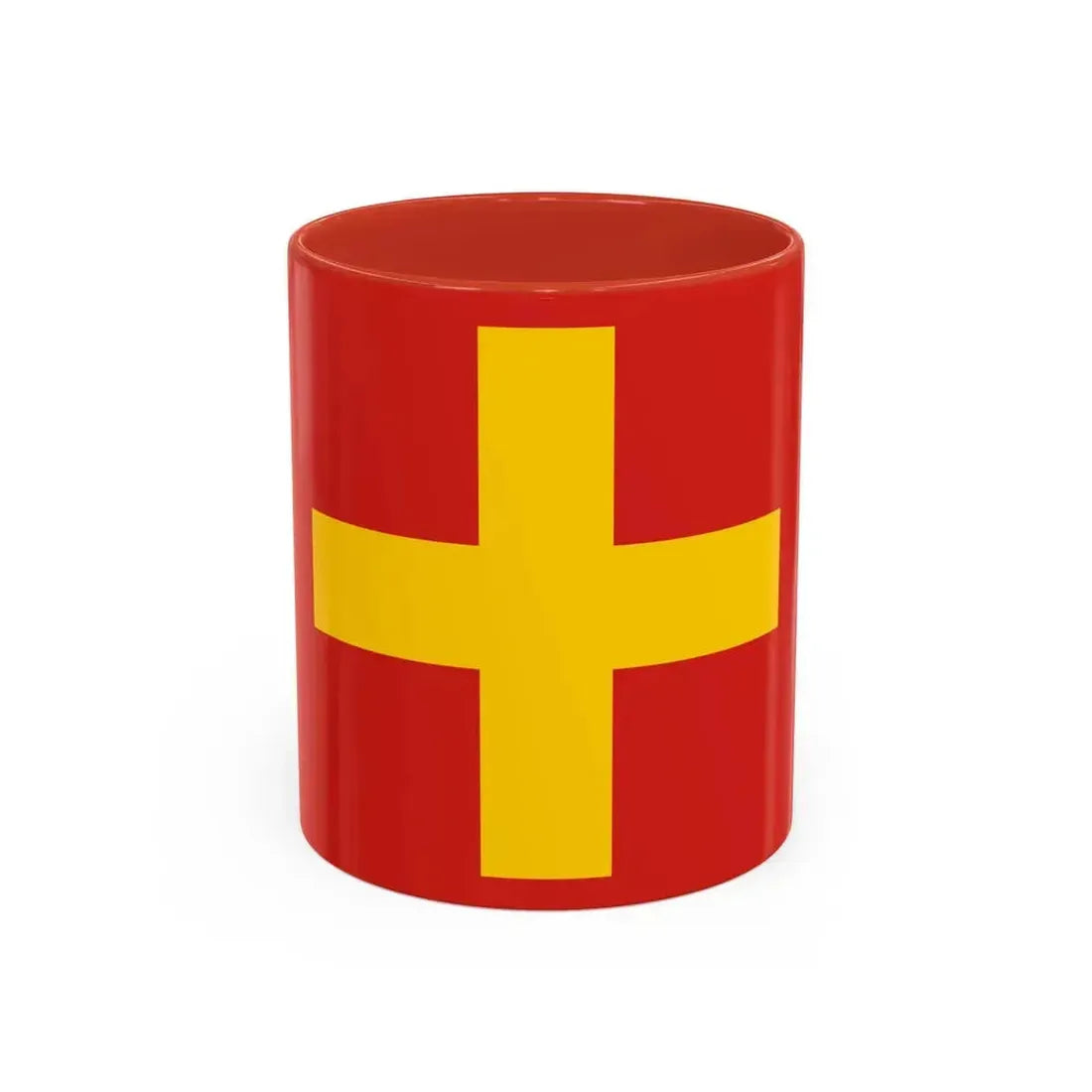 Flag of Ancona Italy - Accent Coffee Mug 11oz Red - Go Mug Yourself