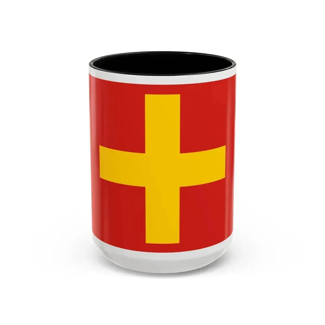 Flag of Ancona Italy - Accent Coffee Mug 15oz Black - Go Mug Yourself