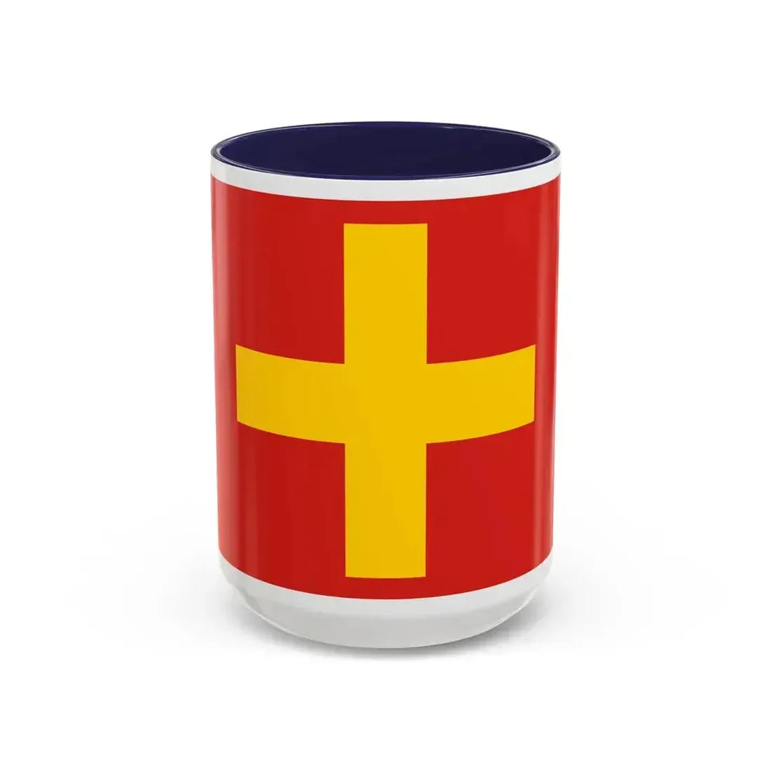 Flag of Ancona Italy - Accent Coffee Mug 15oz Navy - Go Mug Yourself