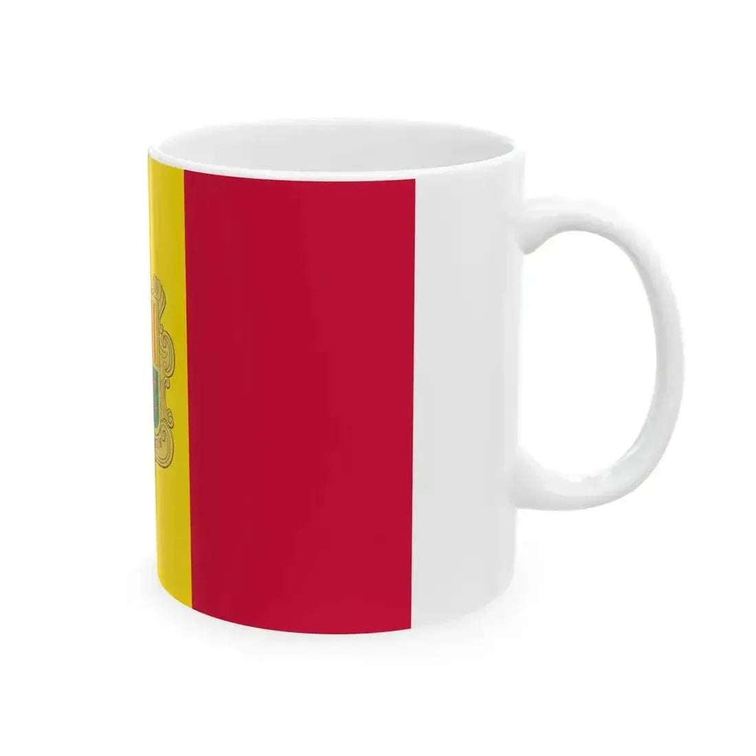 Flag of Andorra 1949-1959 3-2 (Andorra) White Coffee Mug - Go Mug Yourself