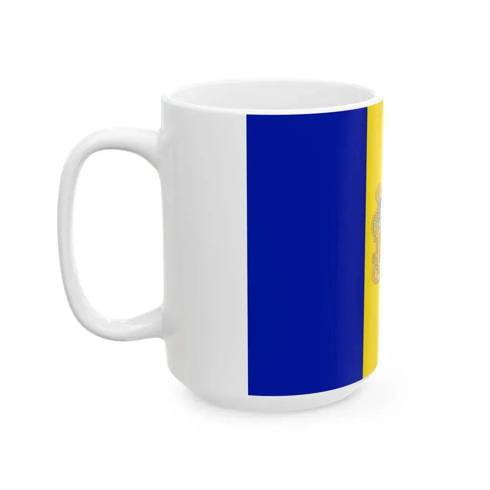 Flag of Andorra 1949-1959 (Andorra) White Coffee Mug - Go Mug Yourself