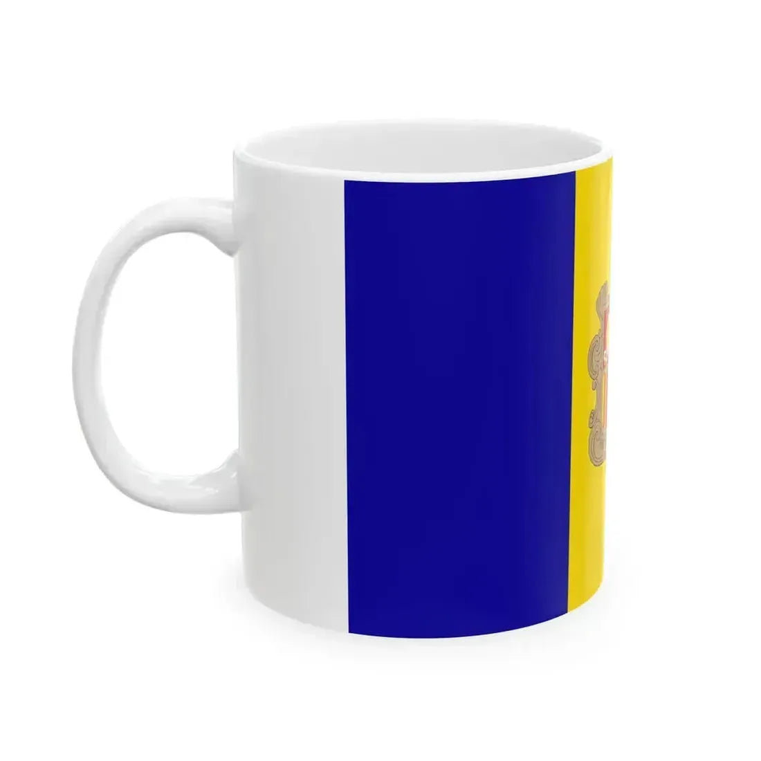 Flag of Andorra 3-2 (Andorra) White Coffee Mug - Go Mug Yourself