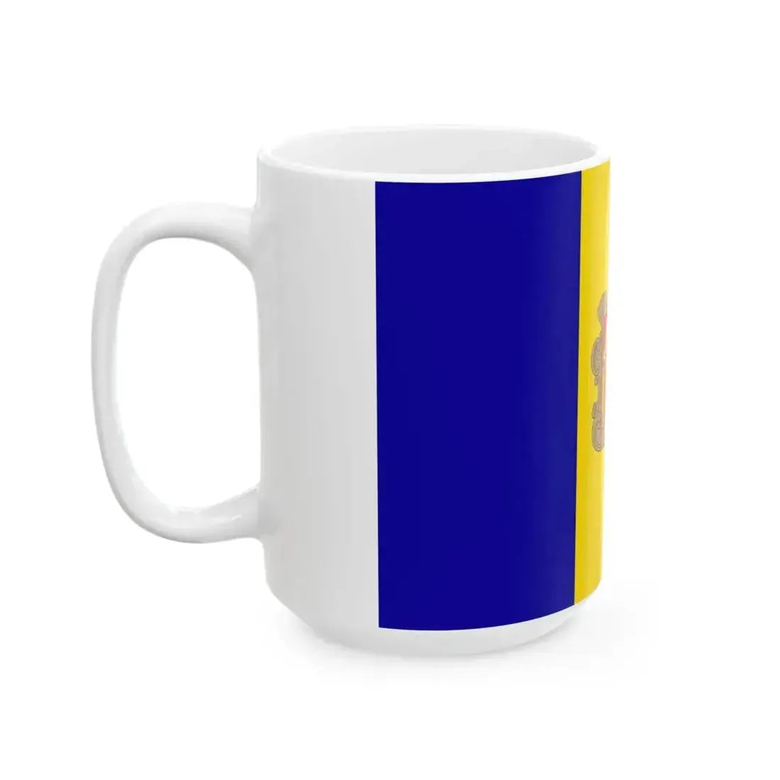 Flag of Andorra 3-2 (Andorra) White Coffee Mug - Go Mug Yourself