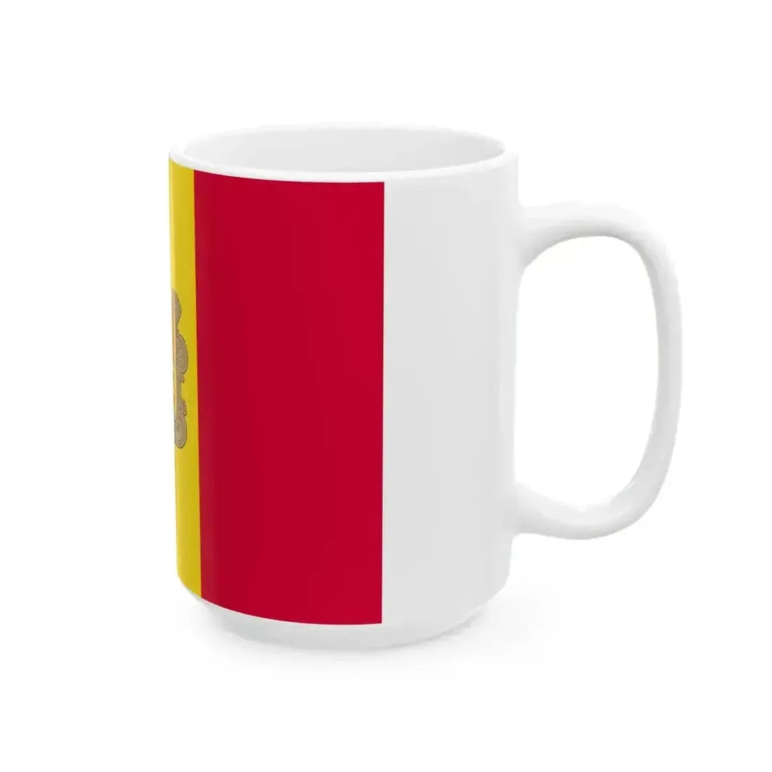 Flag of Andorra (Andorra) White Coffee Mug - Go Mug Yourself