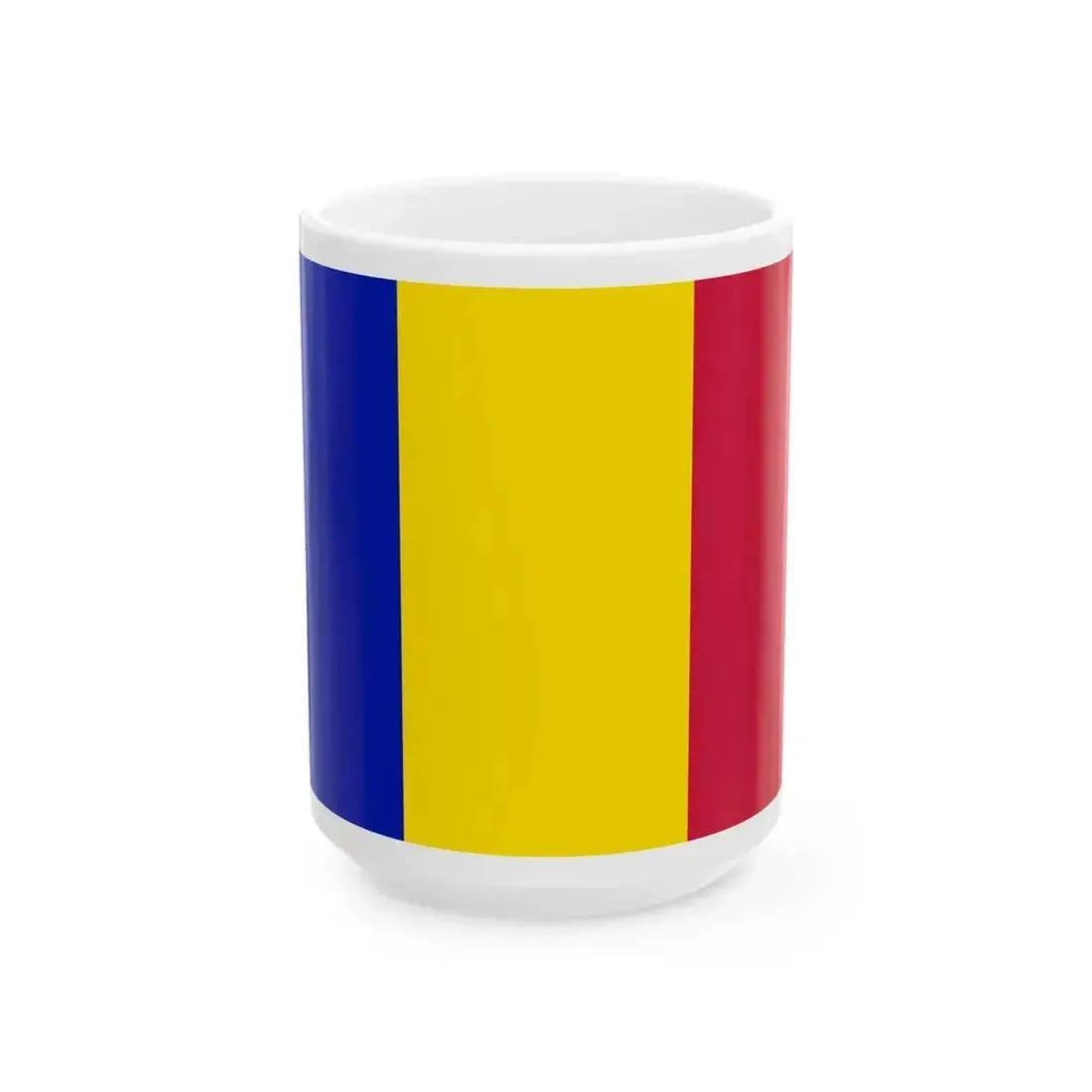 Flag of Andorra civil (Andorra) White Coffee Mug 15oz - Go Mug Yourself