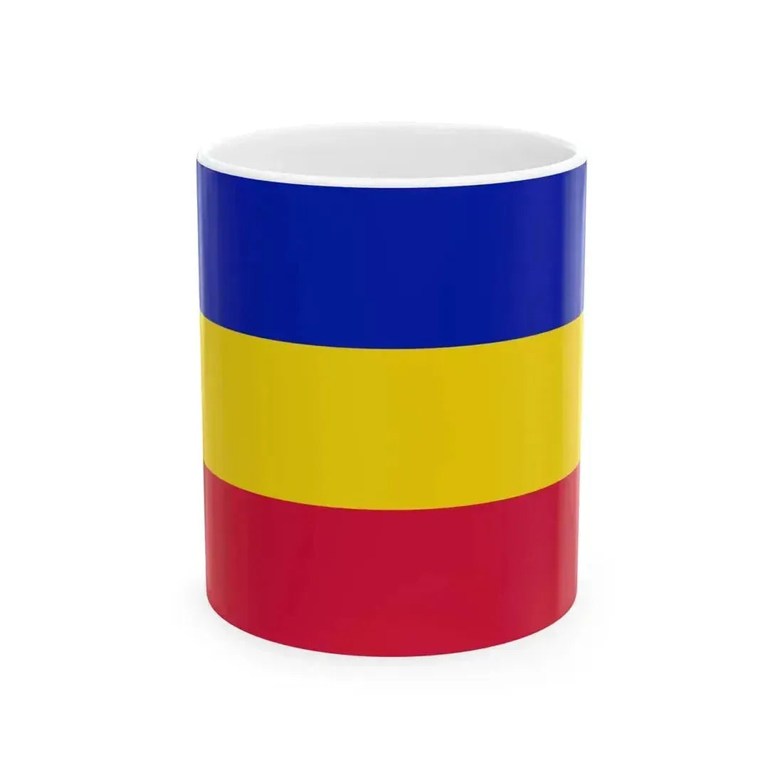 Flag of Andorra civil horizontal (Andorra) White Coffee Mug 11oz - Go Mug Yourself