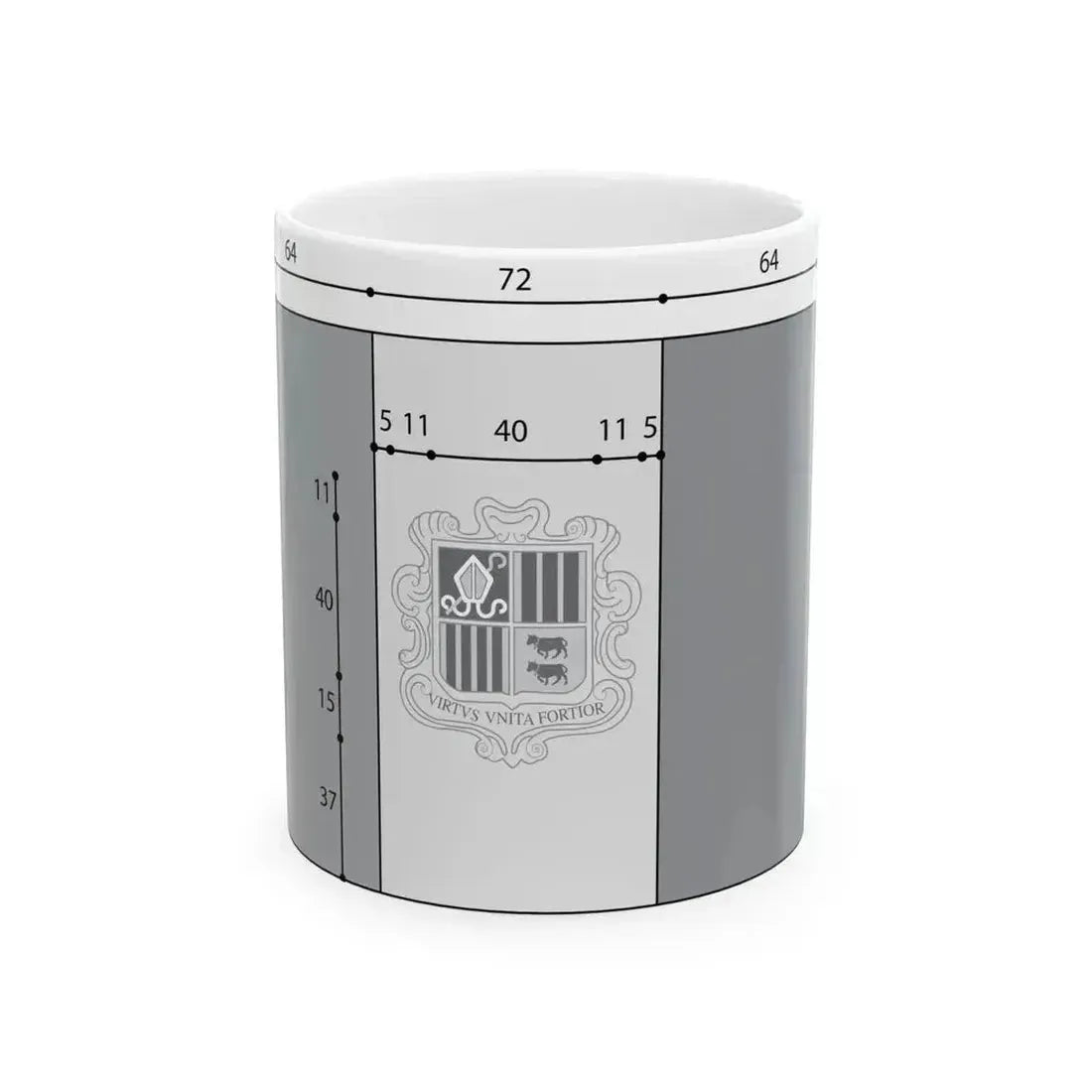 Flag of Andorra construction (Andorra) White Coffee Mug 11oz - Go Mug Yourself