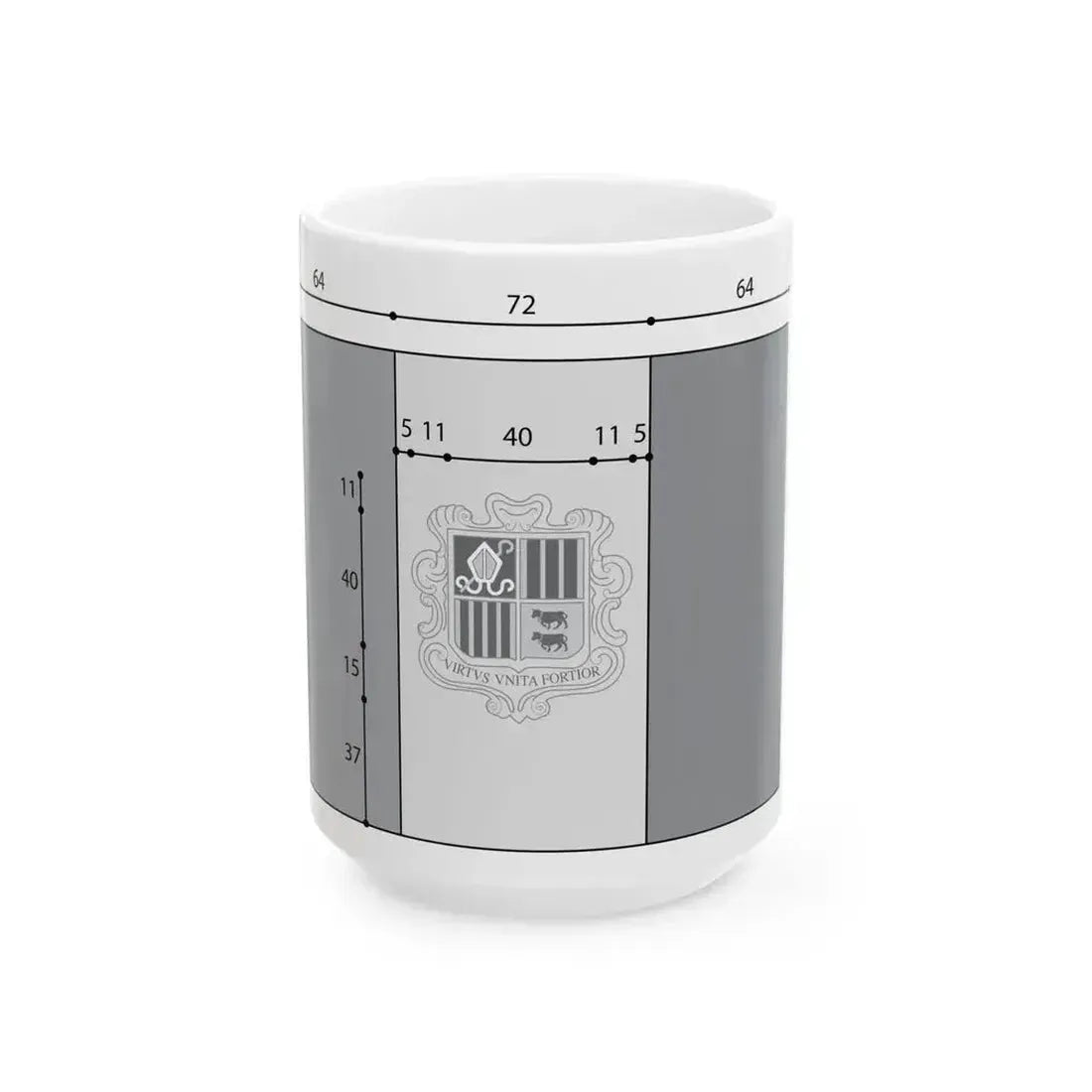 Flag of Andorra construction (Andorra) White Coffee Mug 15oz - Go Mug Yourself