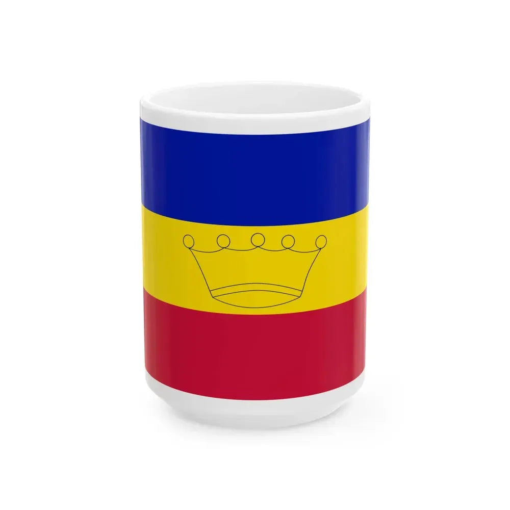 Flag of Andorra end of the 19th century-c. 1930s (Andorra) White Coffee Mug 15oz - Go Mug Yourself