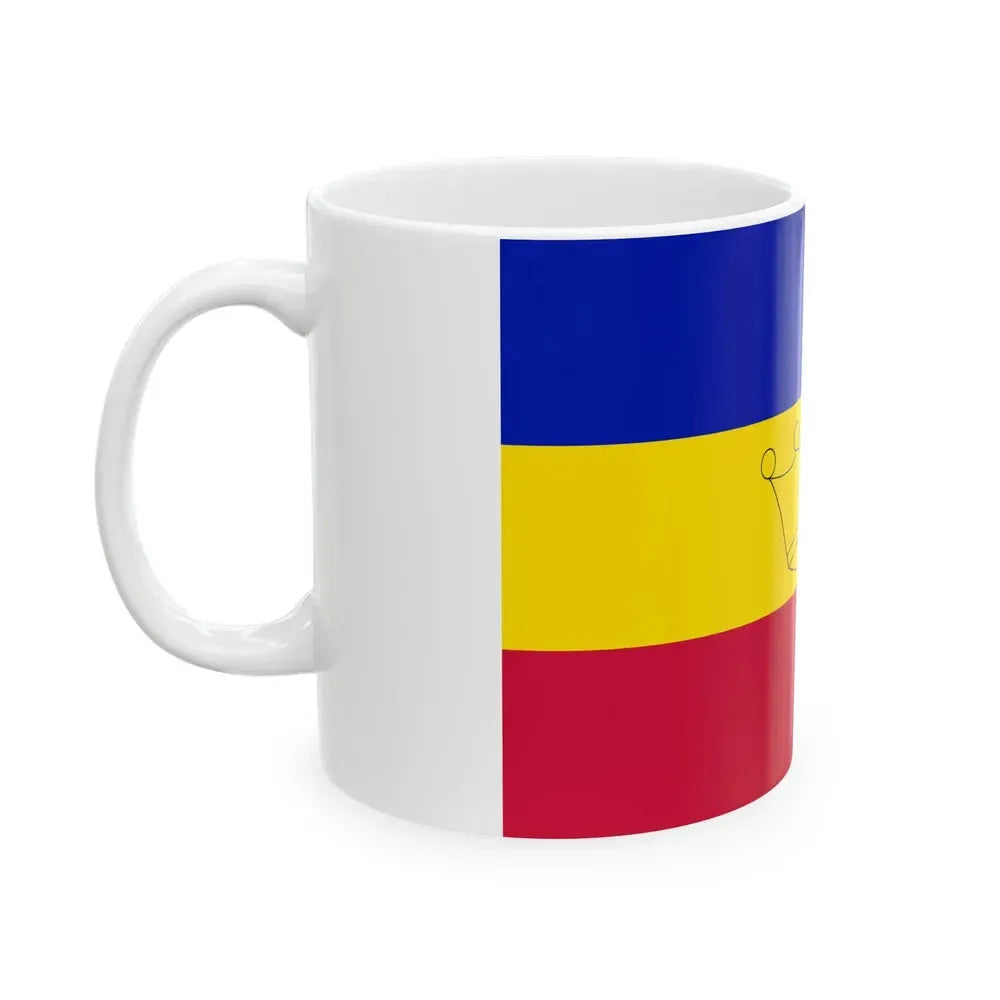 Flag of Andorra end of the 19th century-c. 1930s (Andorra) White Coffee Mug - Go Mug Yourself