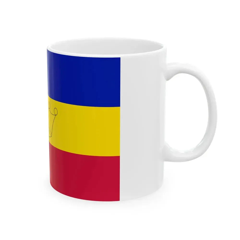 Flag of Andorra end of the 19th century-c. 1930s (Andorra) White Coffee Mug - Go Mug Yourself