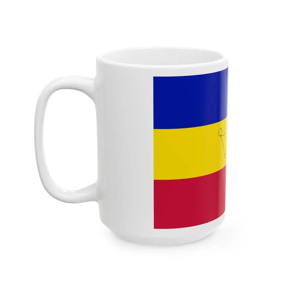Flag of Andorra end of the 19th century-c. 1930s (Andorra) White Coffee Mug - Go Mug Yourself