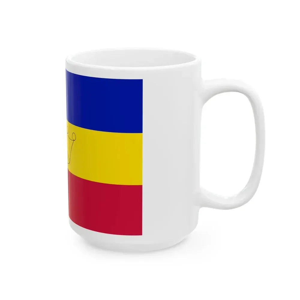 Flag of Andorra end of the 19th century-c. 1930s (Andorra) White Coffee Mug - Go Mug Yourself
