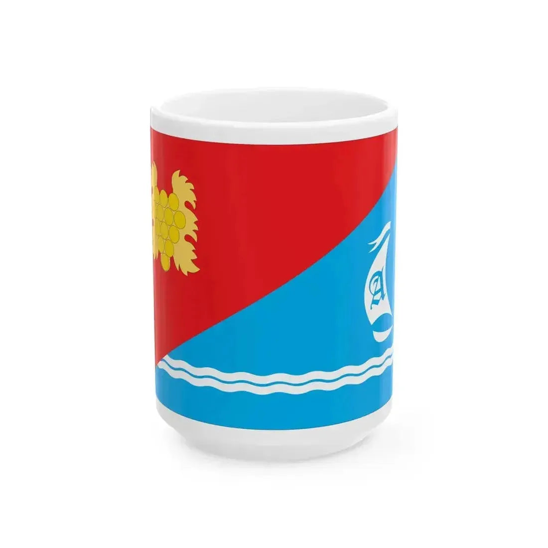 Flag of Andreyevka Sevastopol (Russia) White Coffee Mug 15oz - Go Mug Yourself