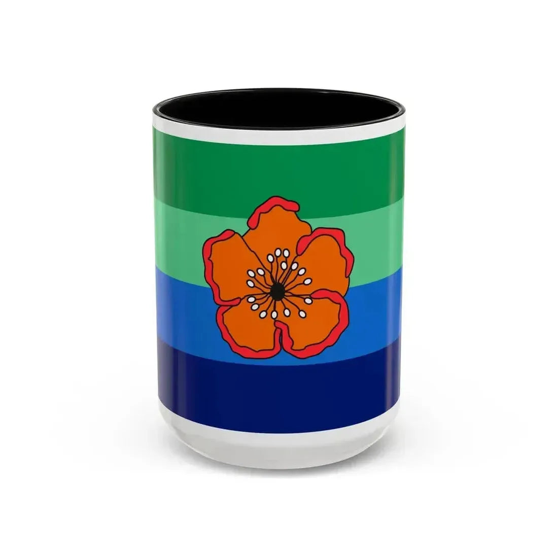 Flag of Angaur Palau - Accent Coffee Mug 15oz Black - Go Mug Yourself