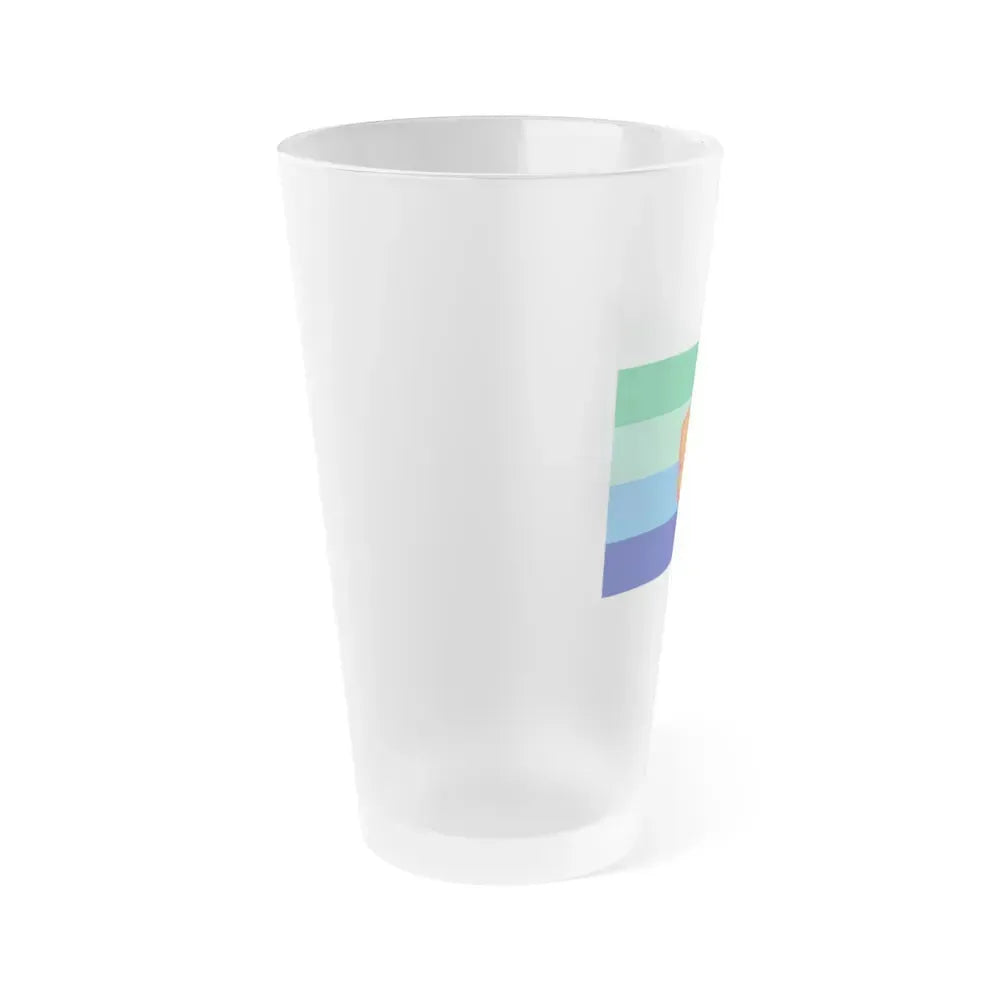 Flag of Angaur Palau - Frosted Pint Glass 16oz - Go Mug Yourself