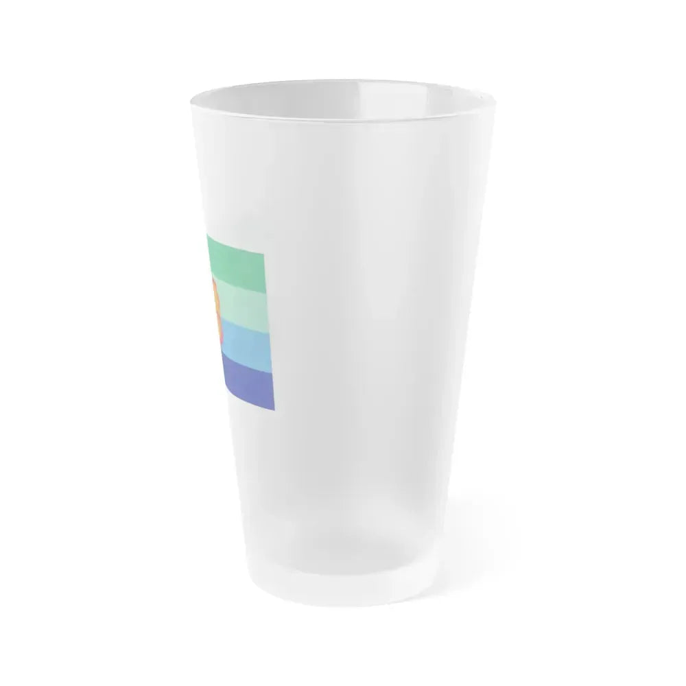 Flag of Angaur Palau - Frosted Pint Glass 16oz - Go Mug Yourself