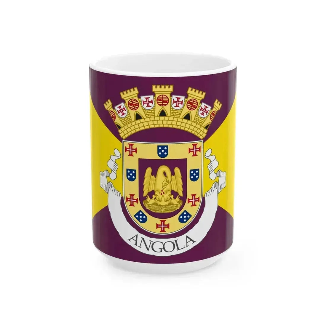 Flag of Angola 1932 proposal (Angola) White Coffee Mug 15oz - Go Mug Yourself