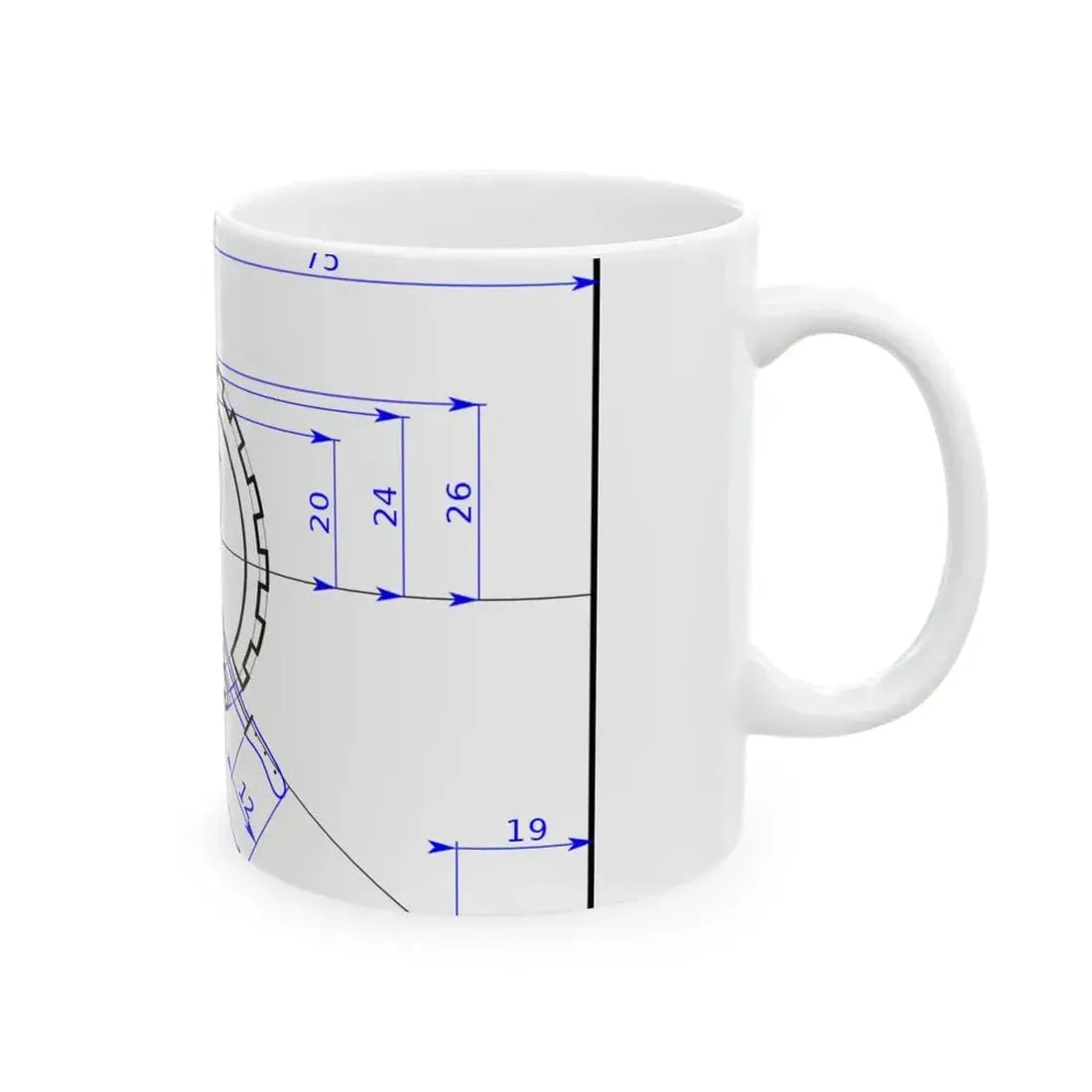 Flag of Angola Construction (Angola) White Coffee Mug - Go Mug Yourself