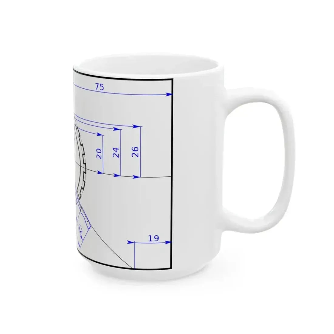 Flag of Angola Construction (Angola) White Coffee Mug - Go Mug Yourself